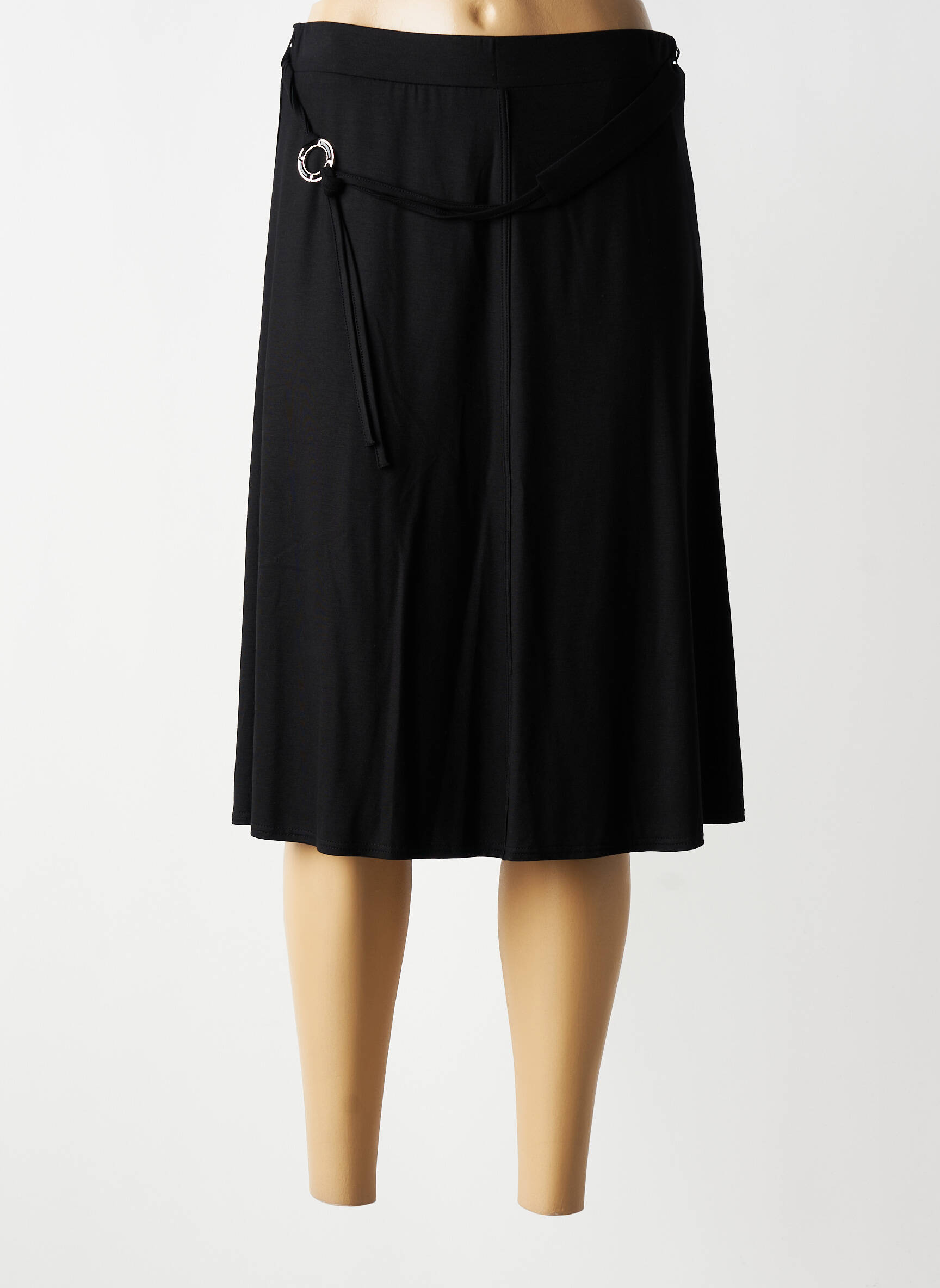 Jupe mi-longue stretch noir FRANK WALDER femme
