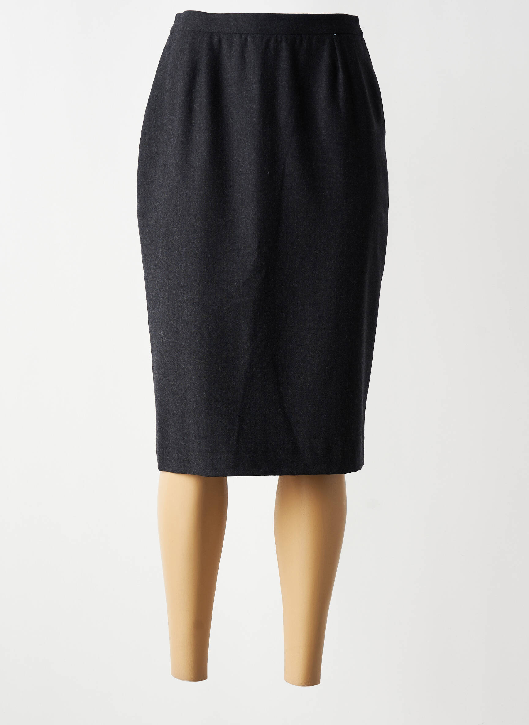 Jupe mi-longue stretch gris PIER BÉ femme