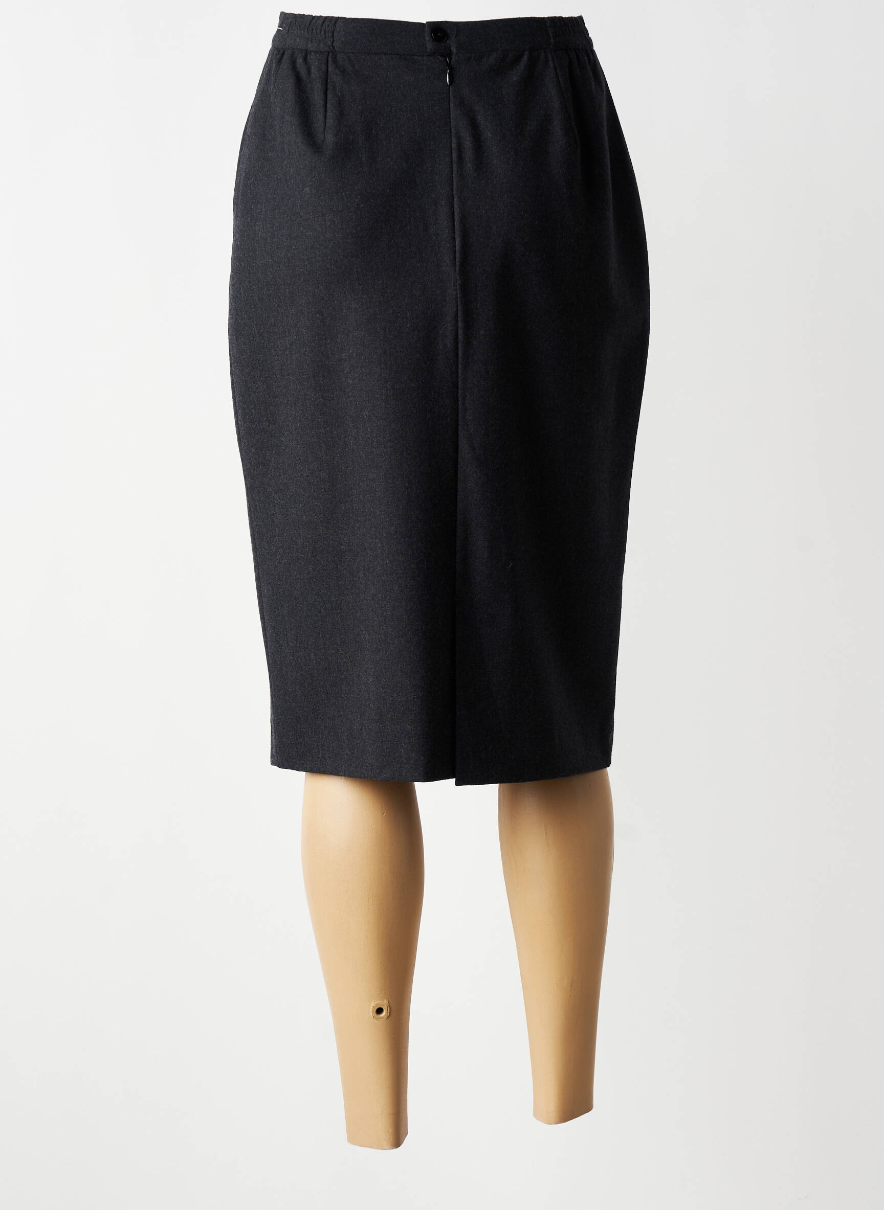 Jupe mi-longue stretch gris PIER BÉ femme