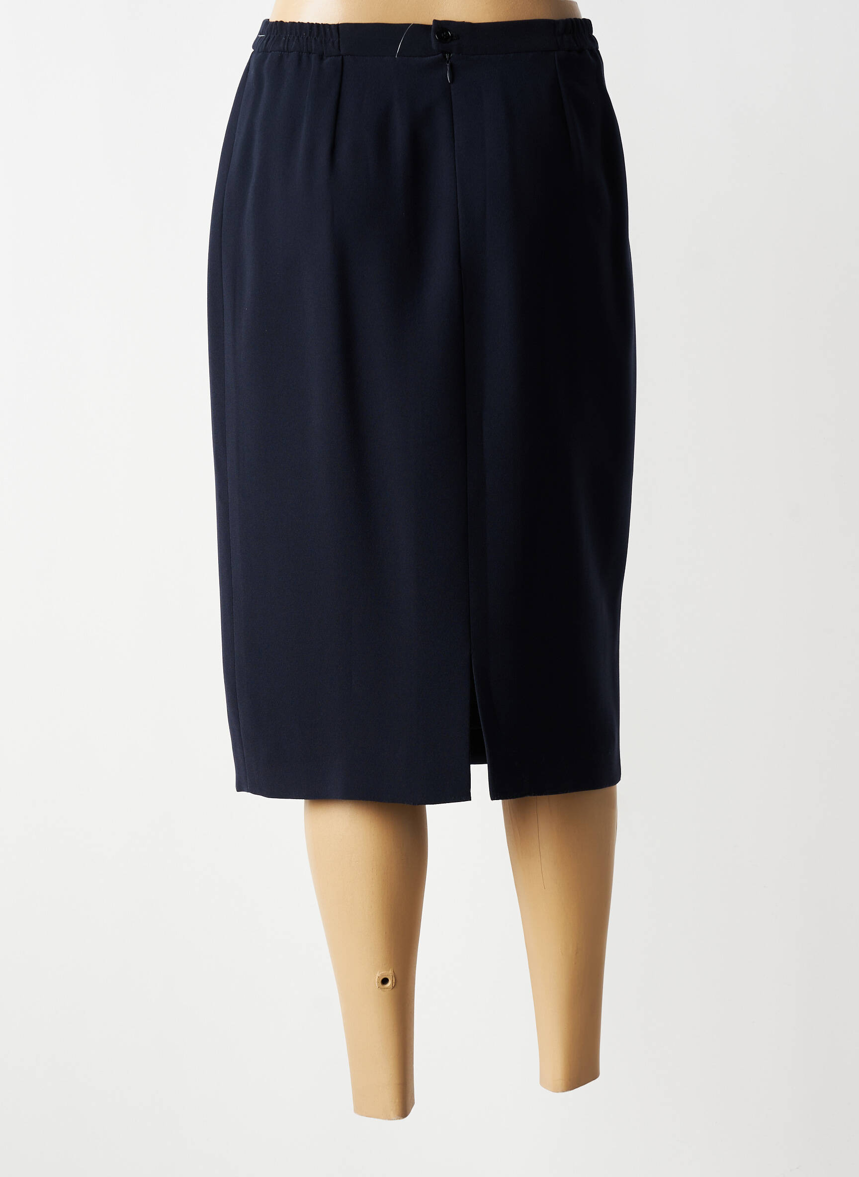 Jupe mi-longue taille normale bleu MC MODA femme