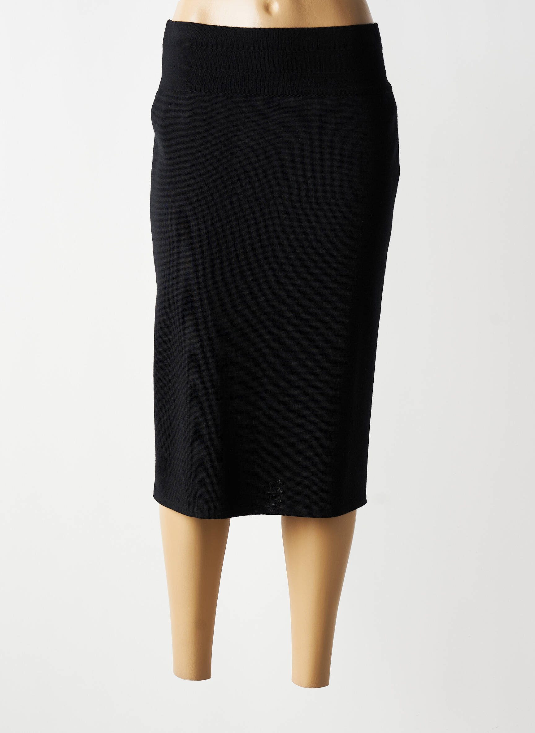 Jupe mi-longue stretch noir EDWIN femme
