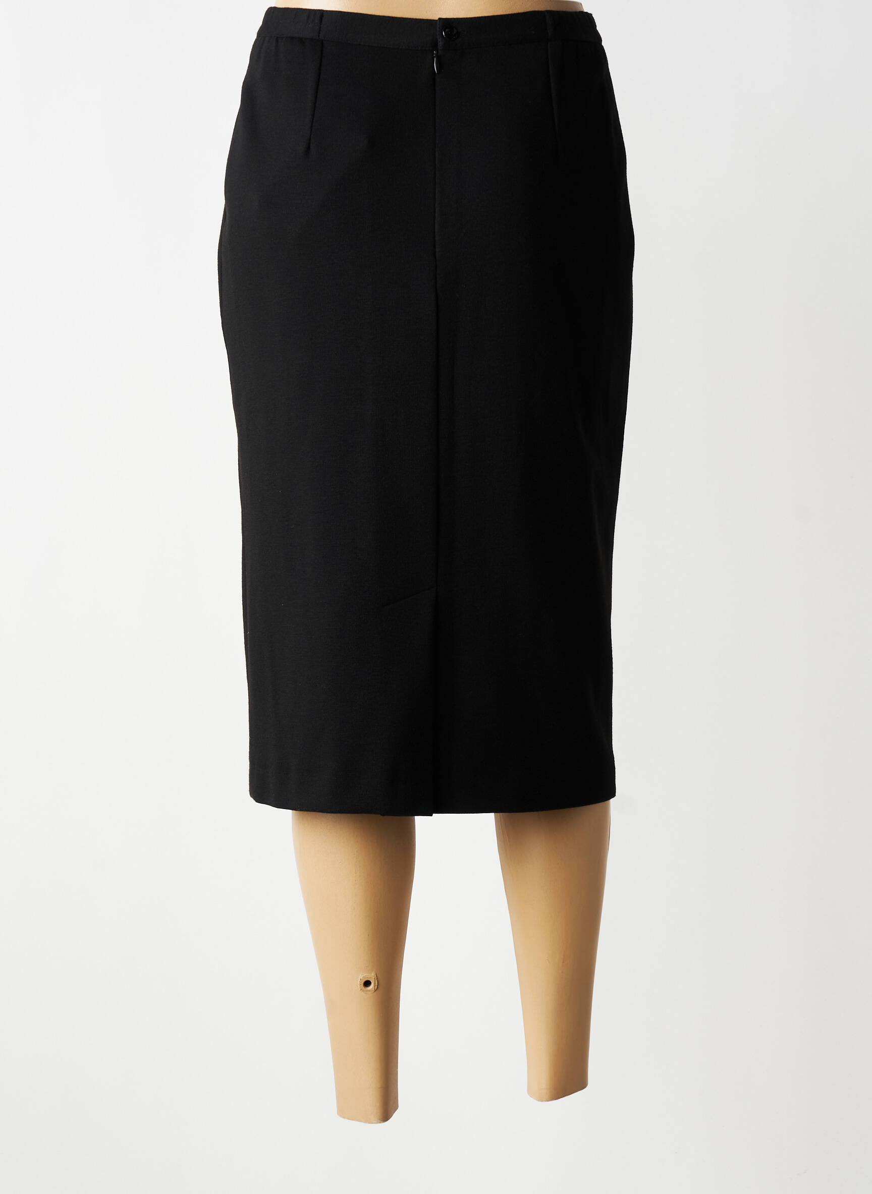Jupe mi-longue stretch noir FRANCOISE femme