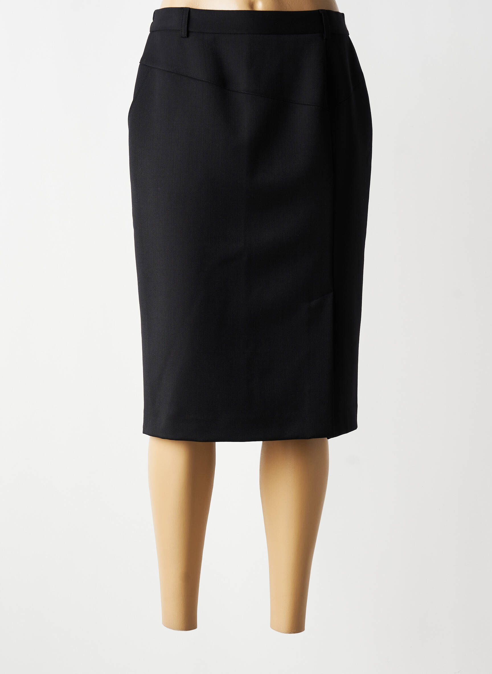 Jupe mi-longue stretch noir KARTING femme