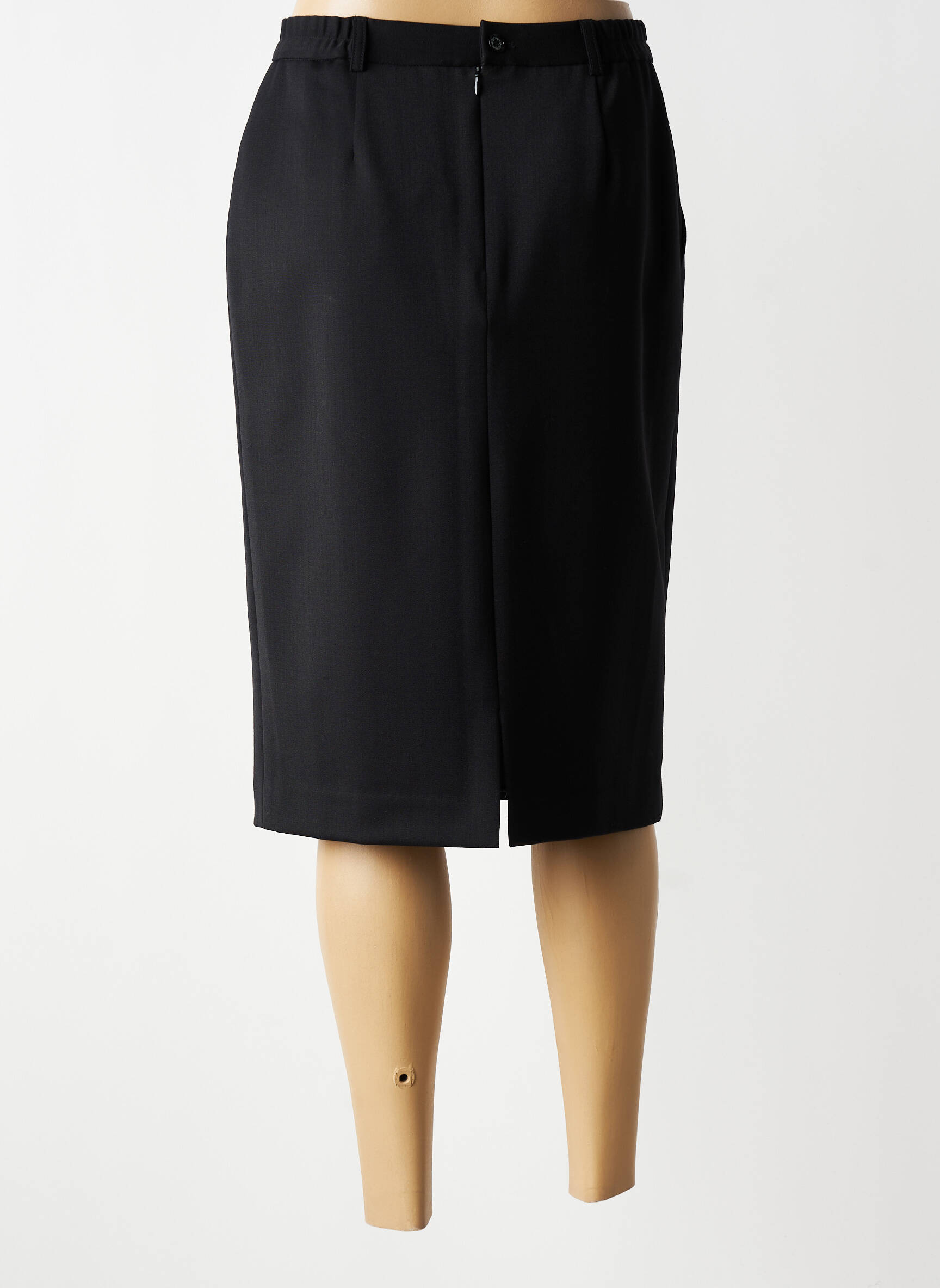Jupe mi-longue stretch noir KARTING femme
