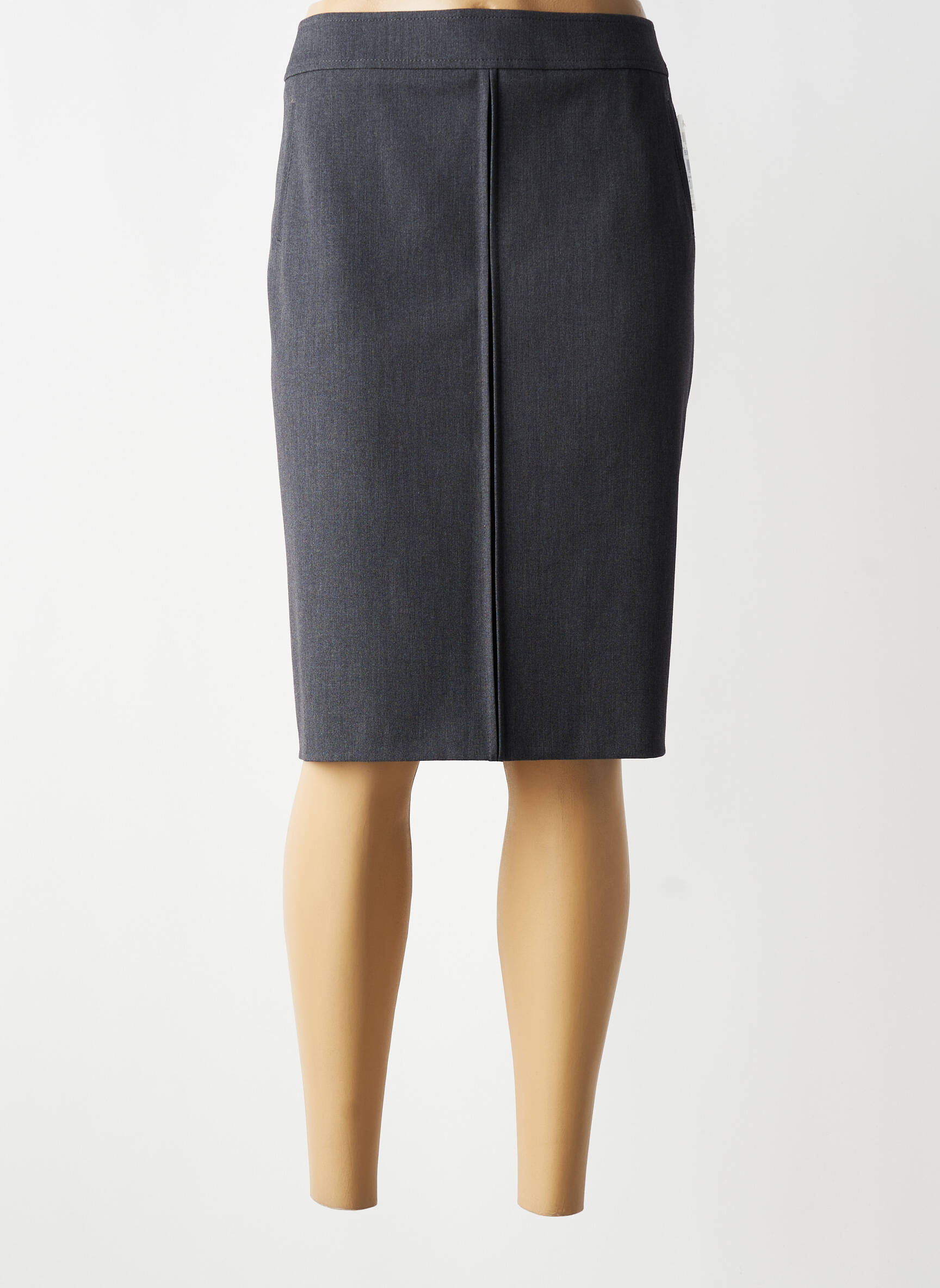 Jupe mi-longue taille normale gris FRANK WALDER femme