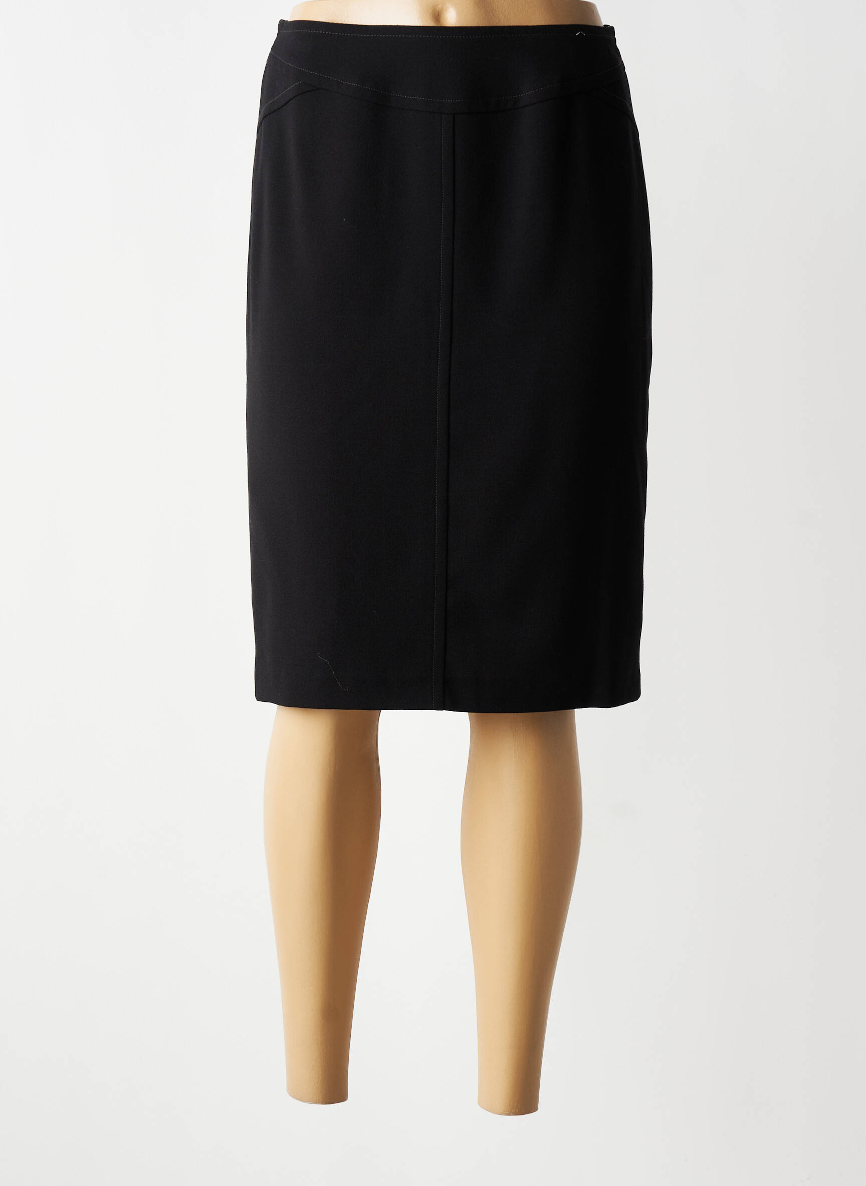 Jupe mi-longue stretch noir FRANCE RIVOIRE femme