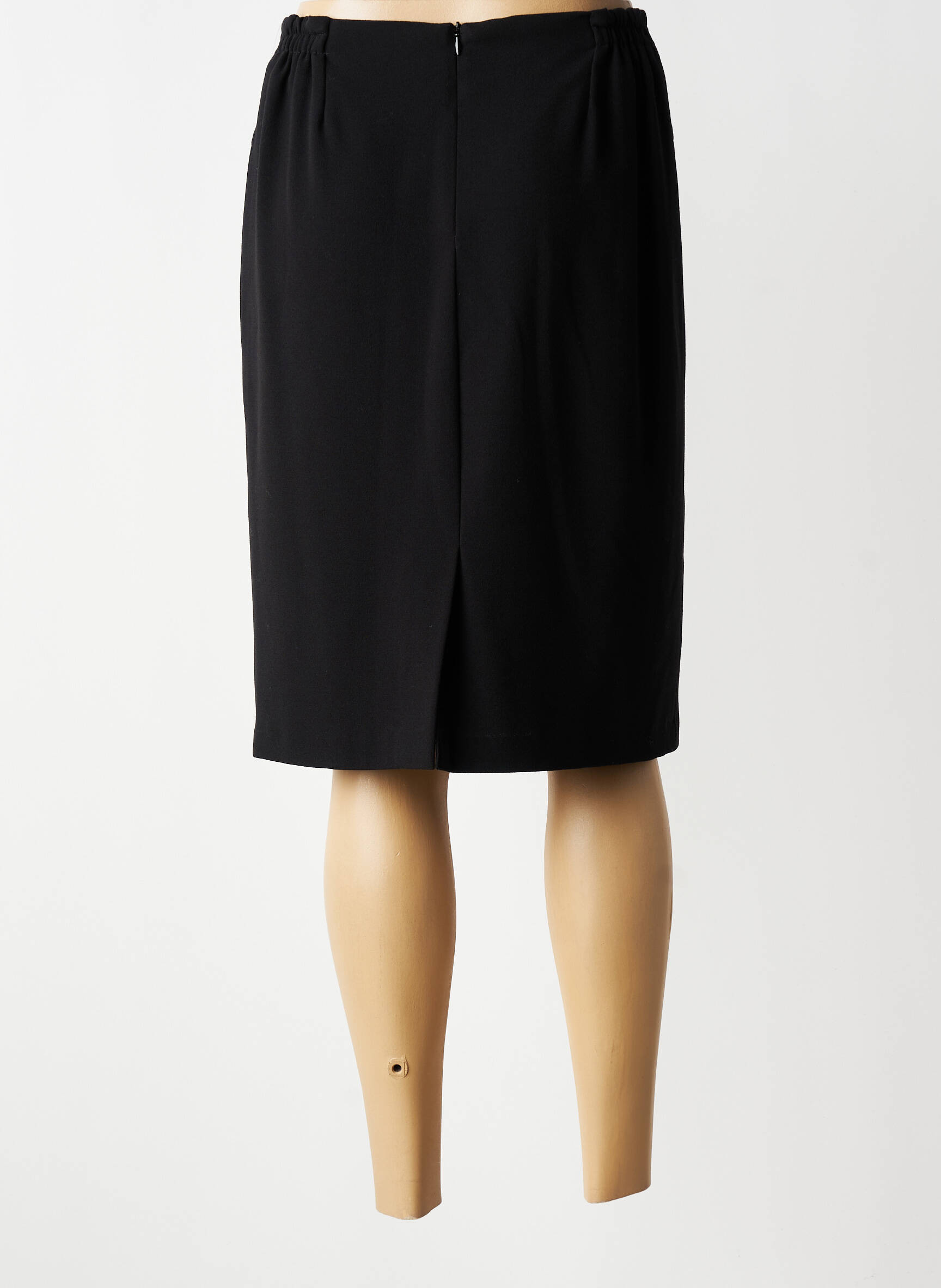 Jupe mi-longue stretch noir FRANCE RIVOIRE femme