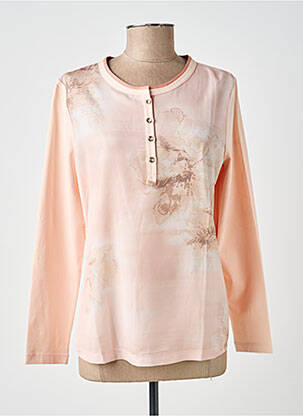 Blouse imprimé fantaisie manches longues rose BASLER femme