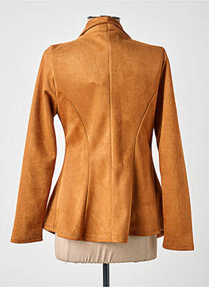 Veste casual tissage suedine marron REVD'ELLE femme
