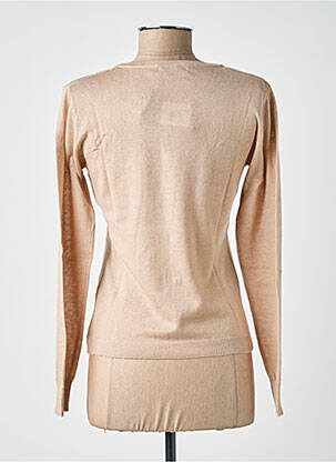Gilet manches longues col rond beige ASSUILI femme