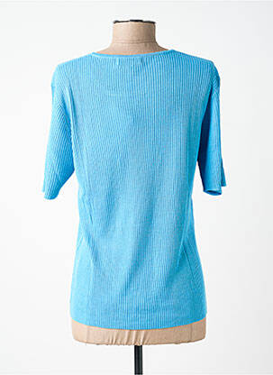 Top stretch manches courtes bleu SOIE POUR SOI femme