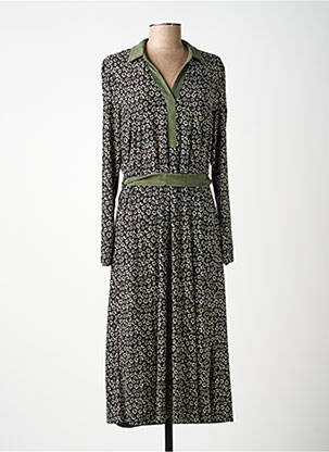 Robe longue manches longues manches longues vert BATIDA femme