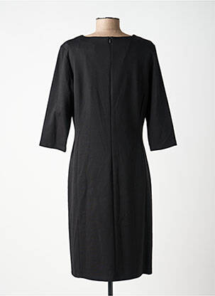 Robe mi-longue manches longues manches longues noir FRANK WALDER femme