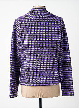Veste casual col rond violet FRANK WALDER femme