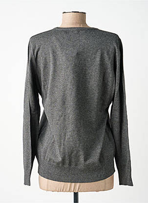 Pull tissage chiné manches longues gris TRIPODE femme