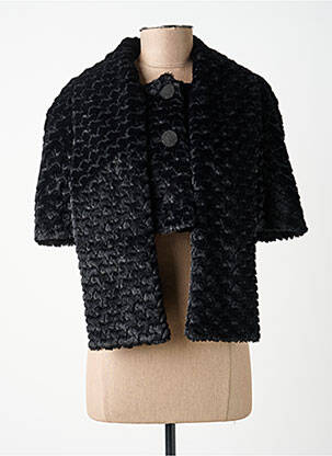 Veste casual col rond noir KARTING femme