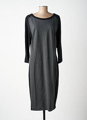 Robe longue manches longues manches longues noir ELENA MIRO femme
