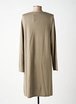 Robe pull coupe droite manches longues vert BASLER femme