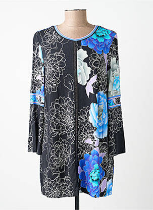 Tunique manches longues col rond bleu PIERO MORETTI femme