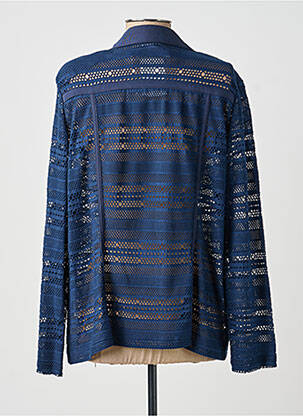Chemisier coupe cintrée manches longues bleu FRANK WALDER femme