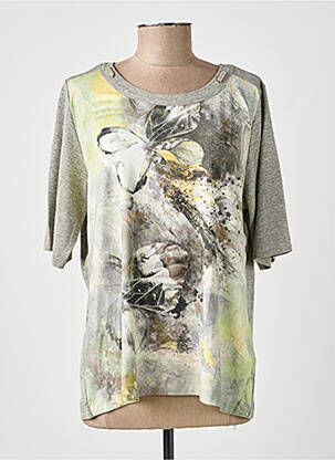 Top stretch manches 3/4 gris RABE femme