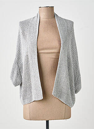 Gilet manches courtes coupe droite gris BASLER femme