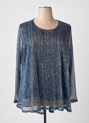Tunique manches longues col rond bleu VETISTYLE femme