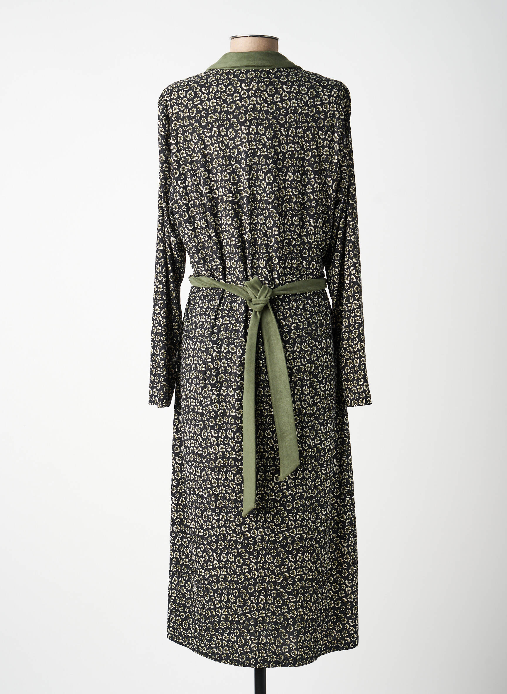 Robe longue manches longues manches longues vert BATIDA femme