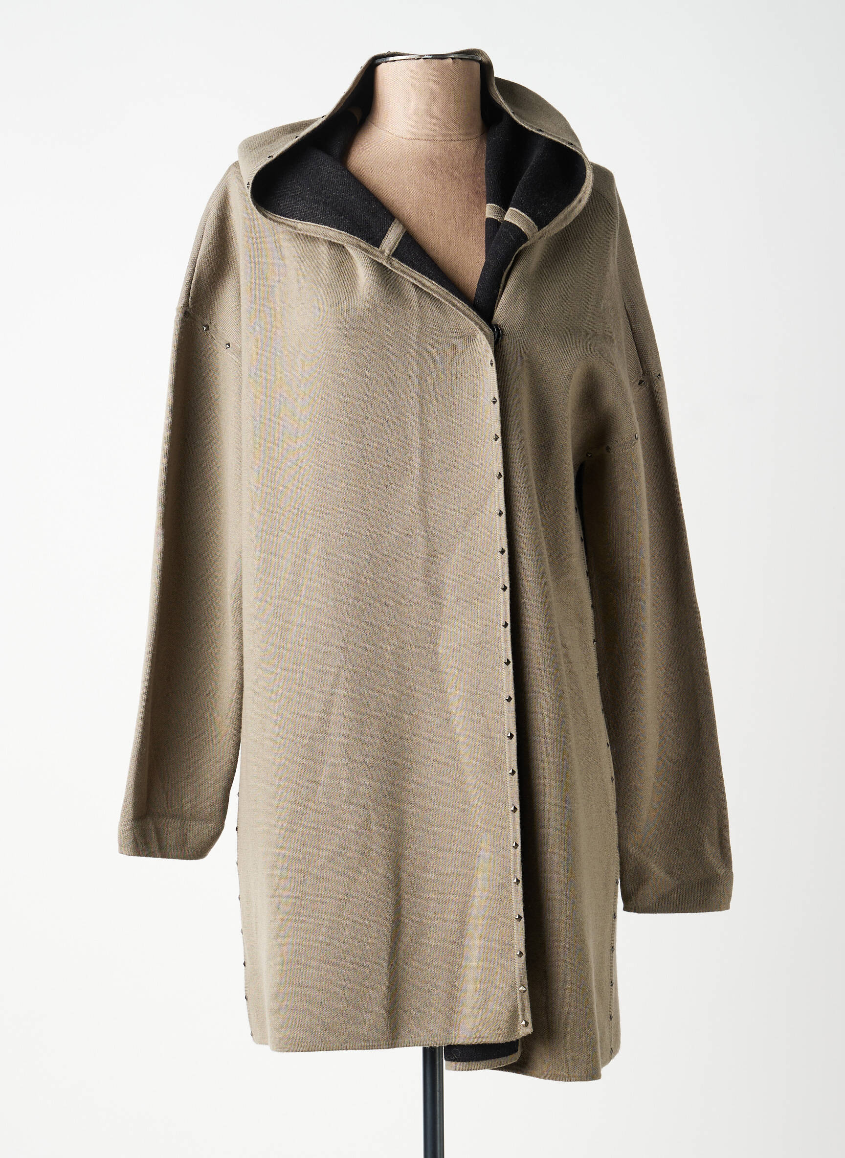 Veste casual col rond gris BASLER femme