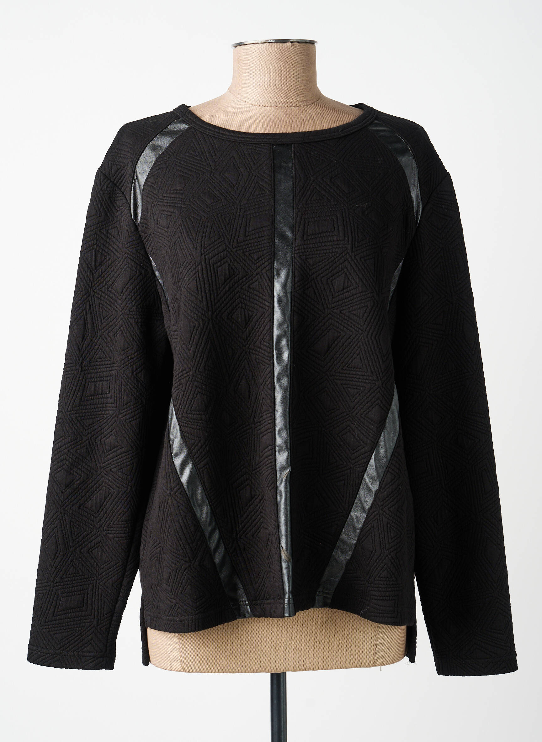 Top manches longues manches longues noir FRANK WALDER femme
