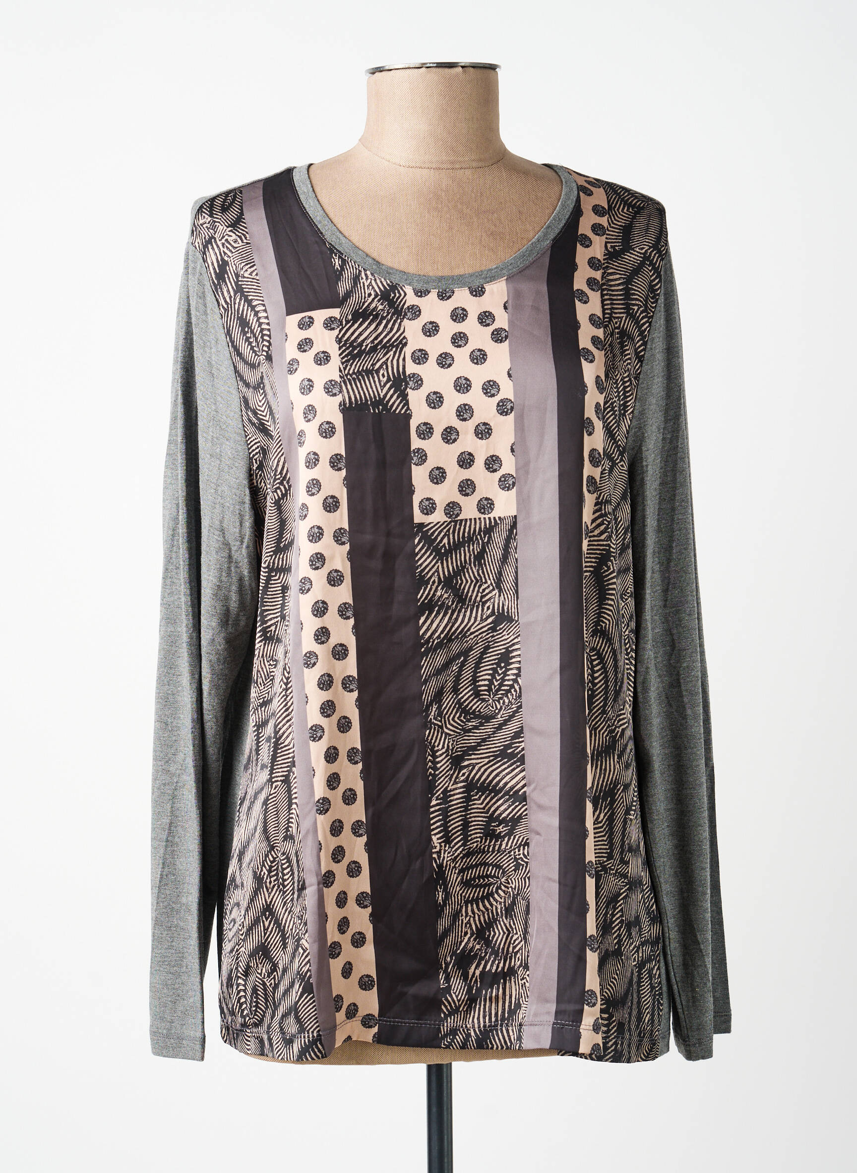 Top manches longues manches longues gris BASLER femme