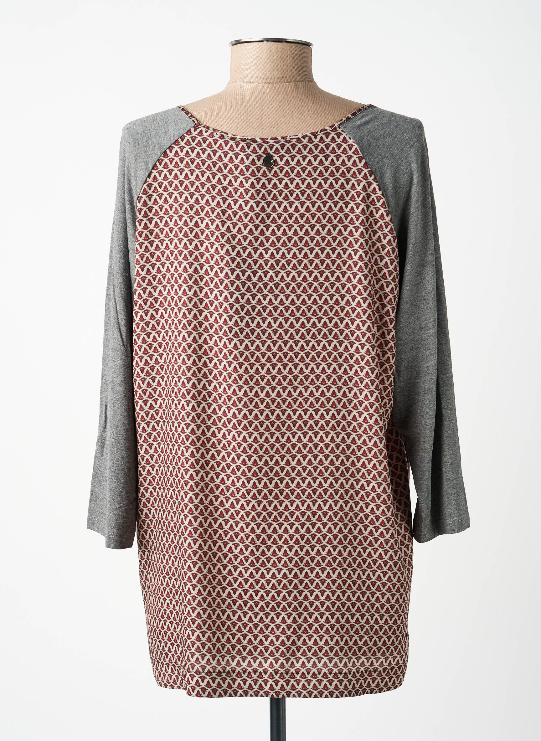 Top manches longues manches longues gris ELENA MIRO femme