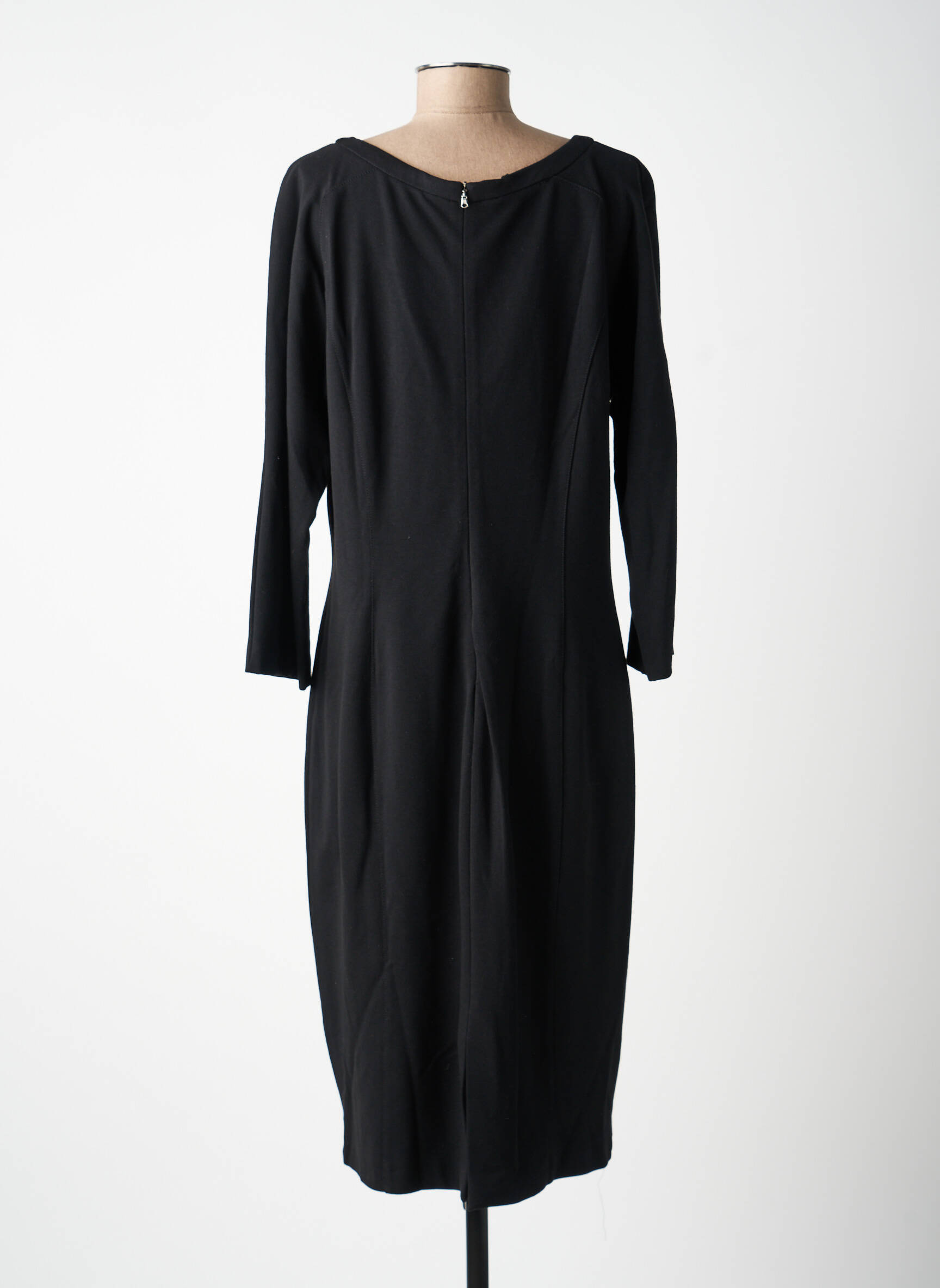 Robe longue manches longues manches longues noir ELENA MIRO femme