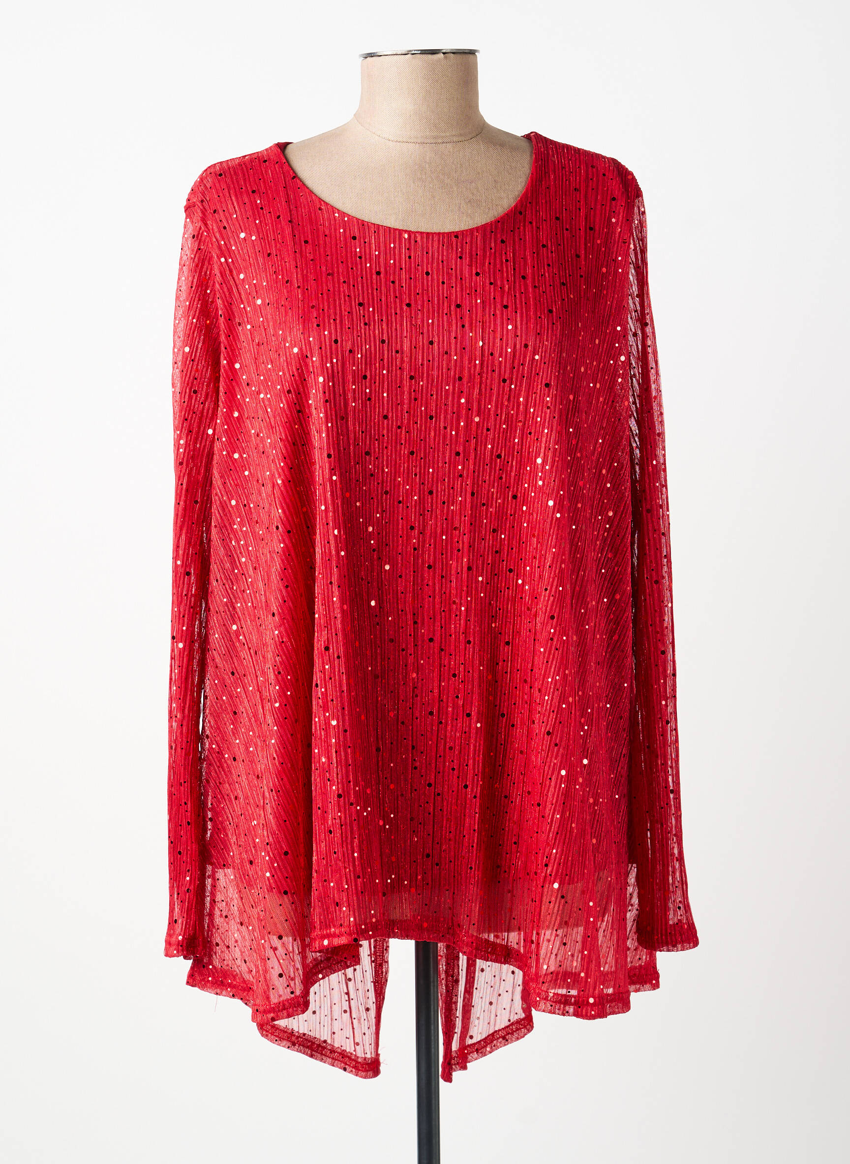Top manches longues manches longues rouge VETISTYLE femme