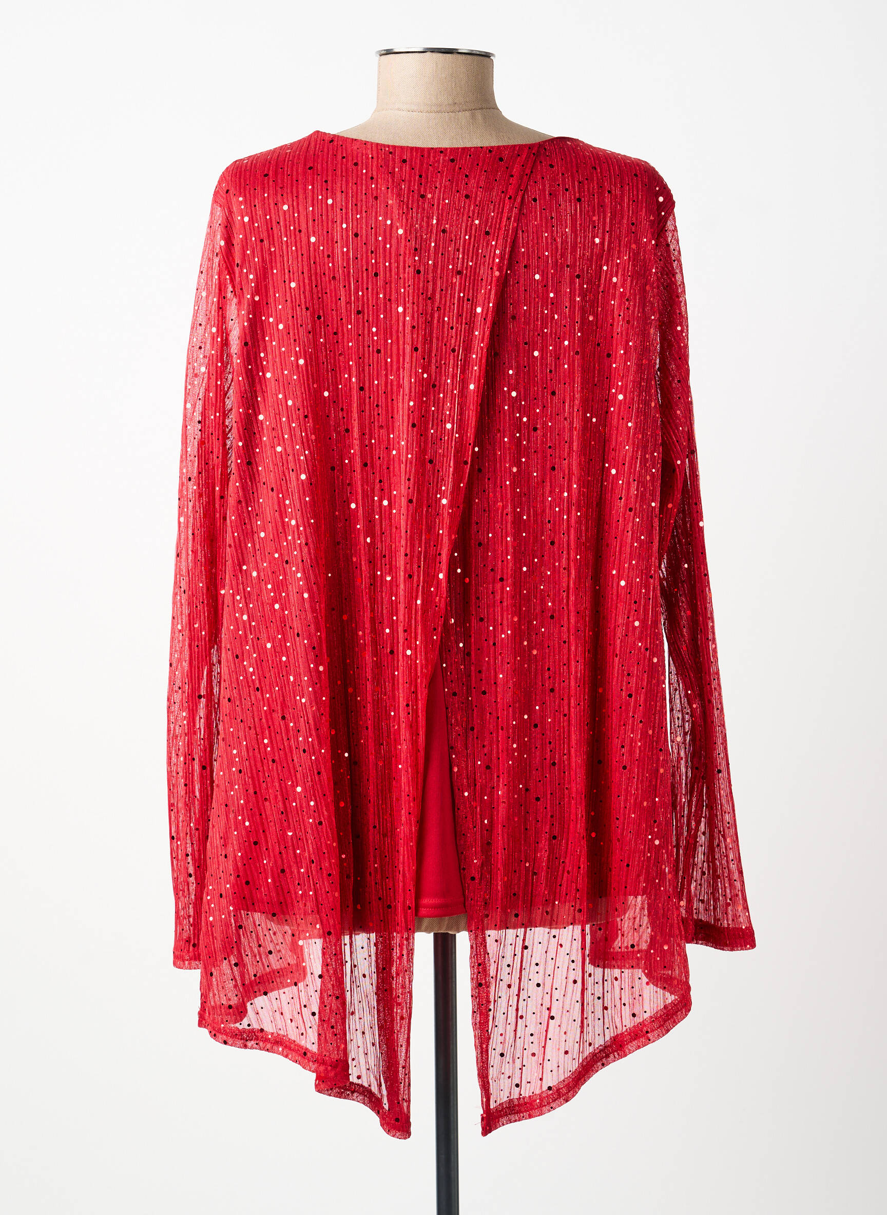 Top manches longues manches longues rouge VETISTYLE femme