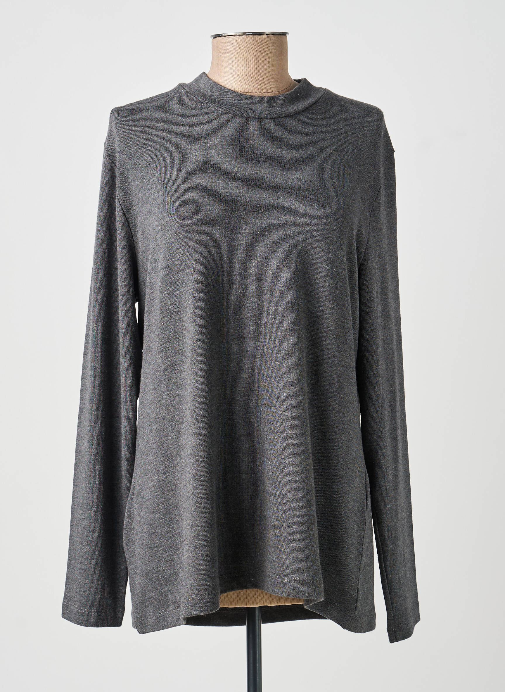 Top manches longues manches longues gris FRANCE RIVOIRE femme
