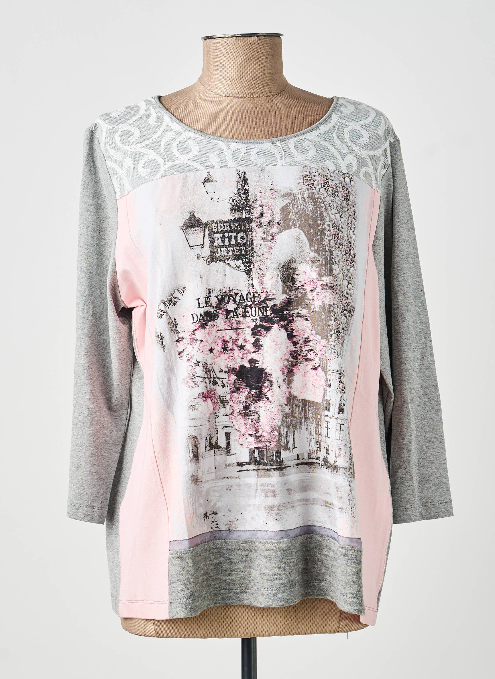 Top manches longues manches longues gris RABE femme