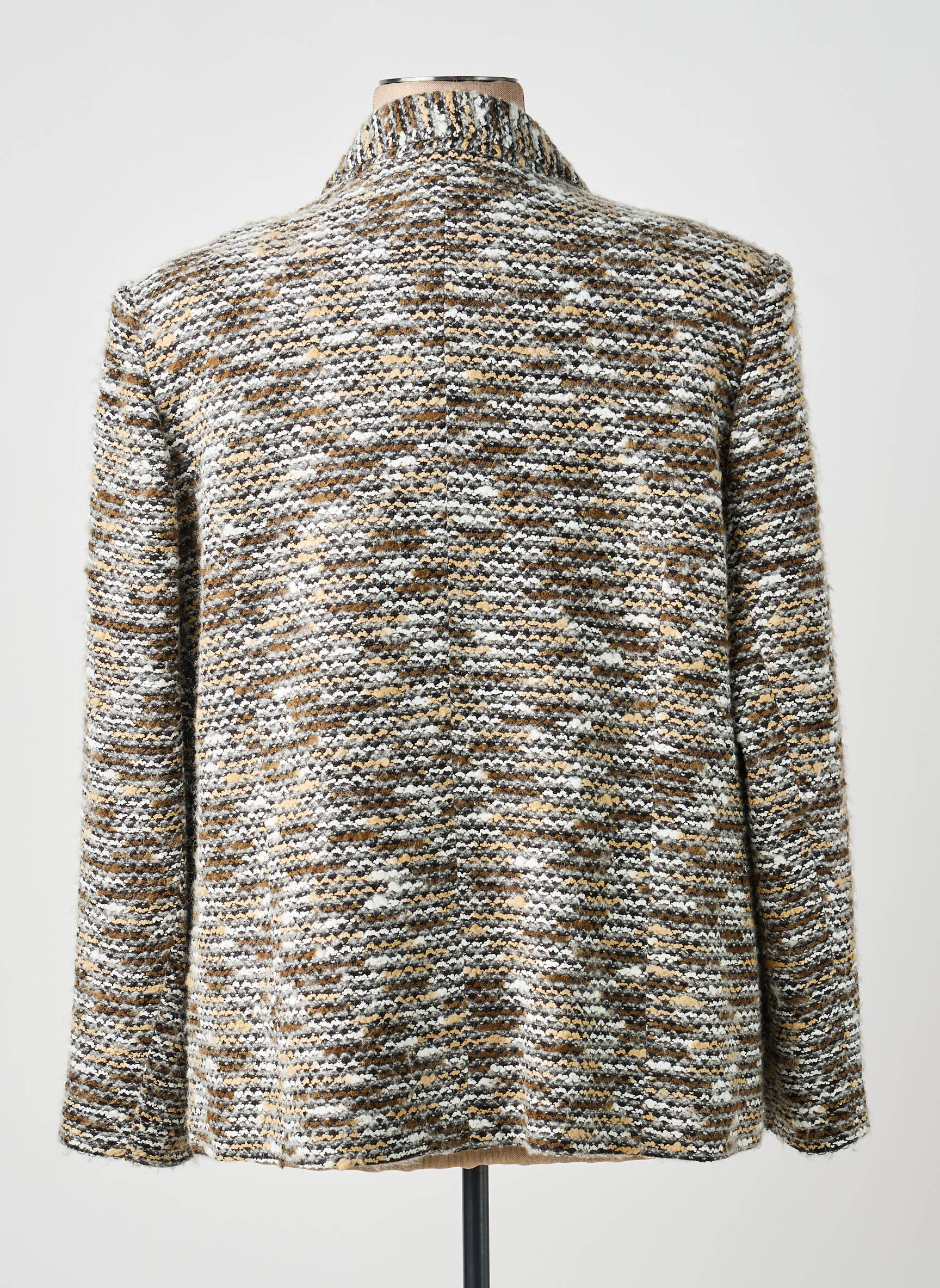 Manteau court coupe droite sans capuche gris COUTUREINE femme