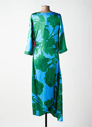 Robe longue imprimé fleurs manches 3/4 bleu ALDO MARTIN'S femme