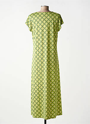 Robe longue manches courtes manches courtes vert SURKANA femme