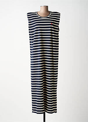 Robe longue sans manche sans manche bleu K-DESIGN femme