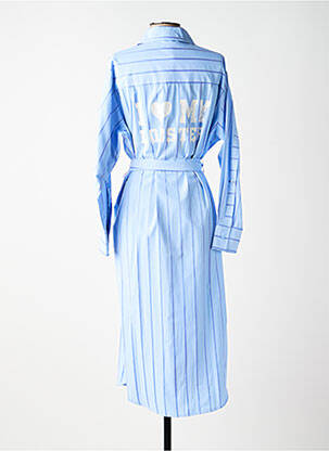 Robe mi-longue manches longues manches longues bleu K-DESIGN femme