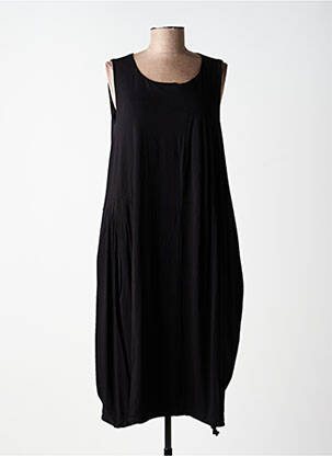 Robe mi-longue sans manche sans manche noir OZAI N KU femme