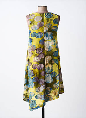 Robe courte sans manche sans manche jaune ALEMBIKA femme