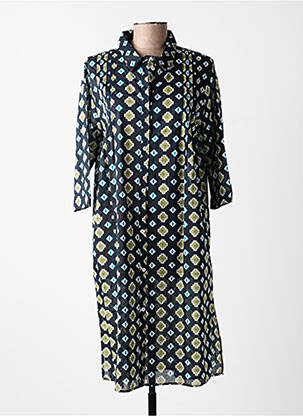 Robe mi-longue manches 3/4 manches 3/4 bleu ÉTYMOLOGIE femme