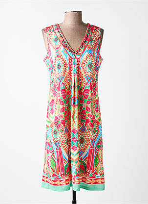 Robe mi-longue sans manche sans manche rouge K-DESIGN femme