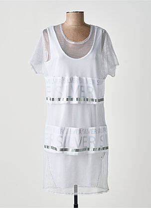 Robe mi-longue manches courtes manches courtes blanc SPORTALM femme