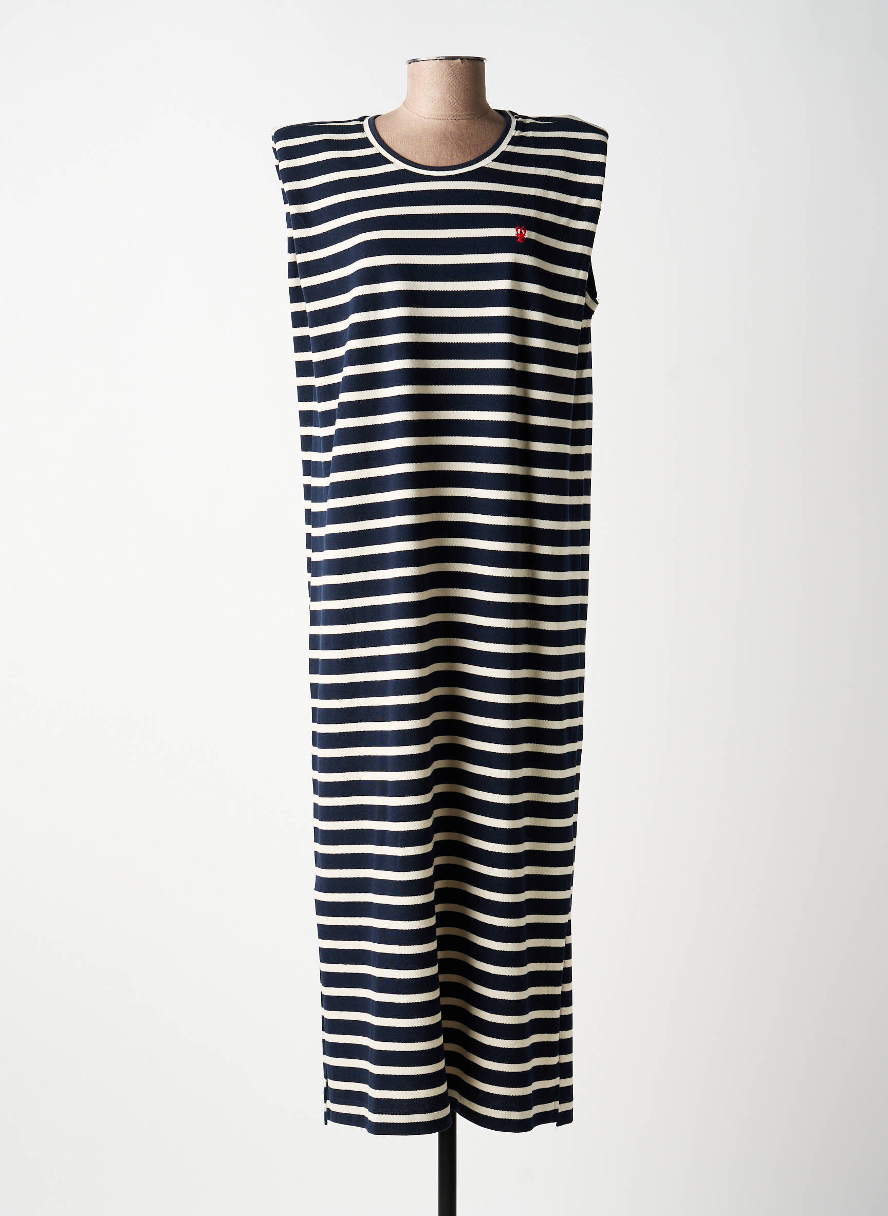 Robe longue sans manche sans manche bleu K-DESIGN femme