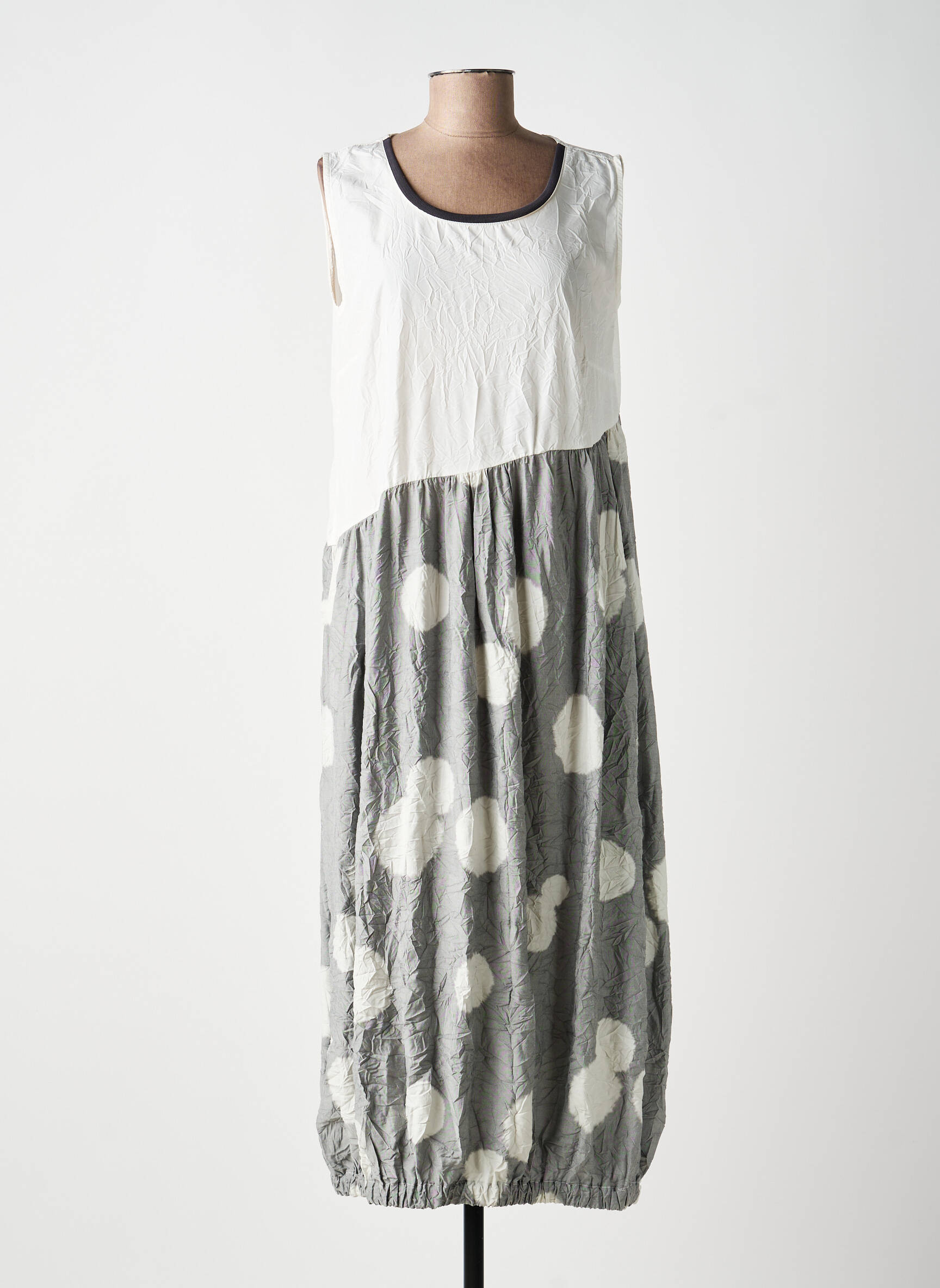Robe longue sans manche sans manche gris GERSHON BRAM femme