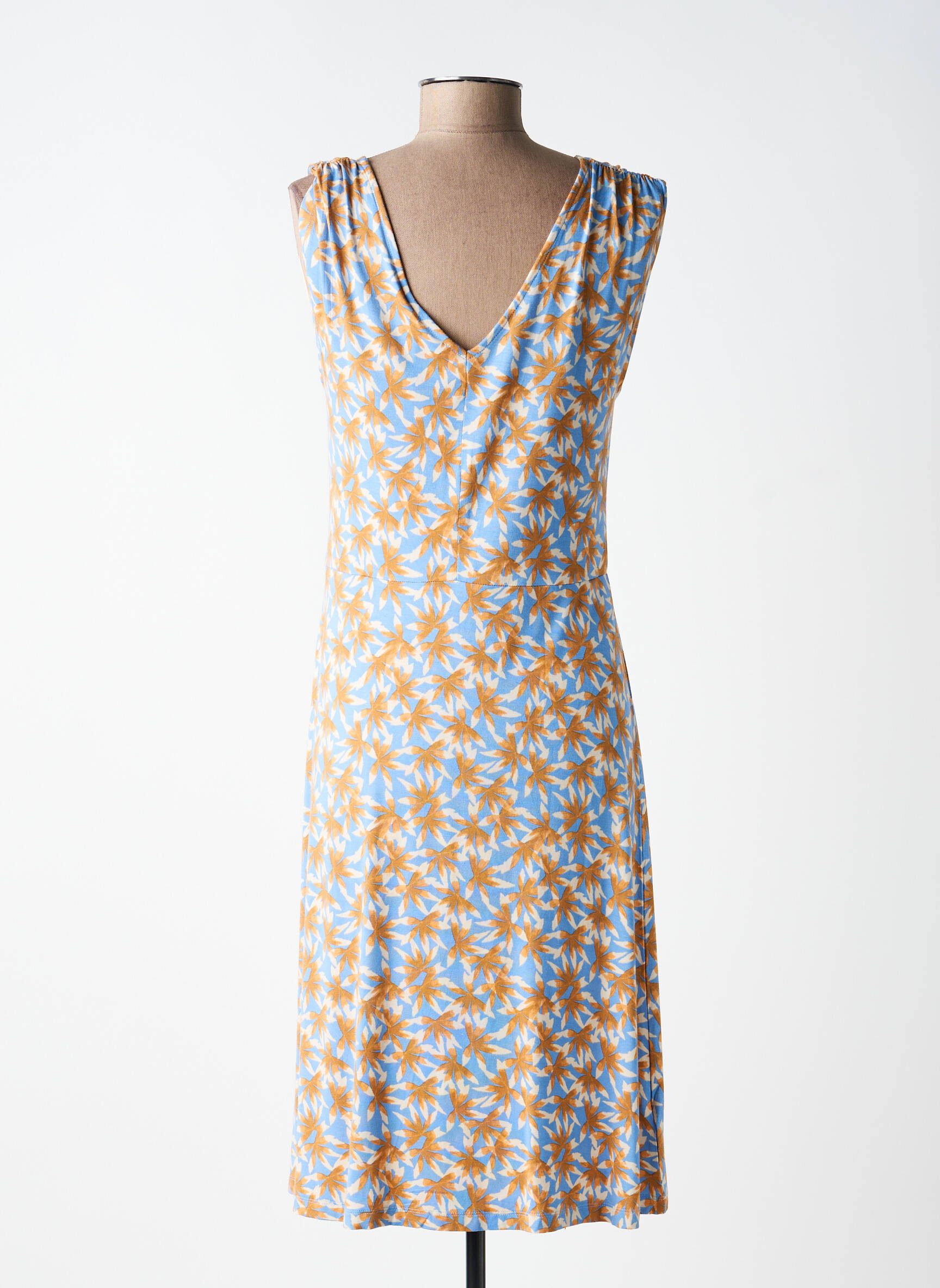 Robe mi-longue sans manche sans manche bleu SURKANA femme